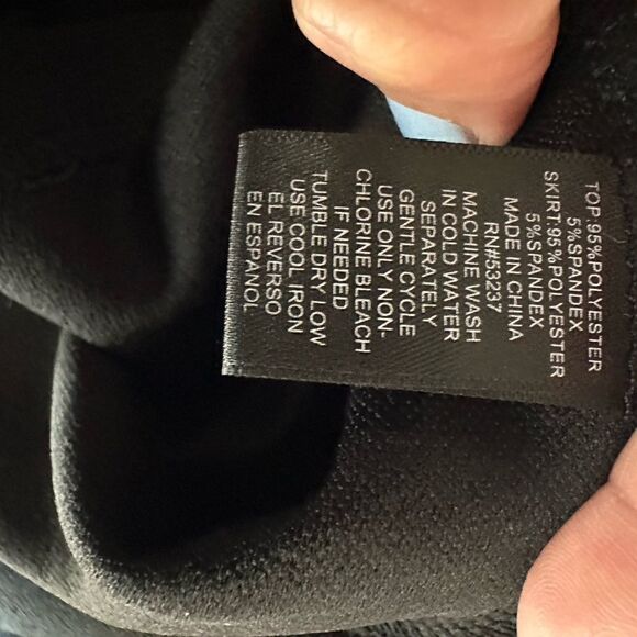 🦋MllE Gabrielle Shirt dress versatile black and white casual business size S EUC - Picture 13 of 13